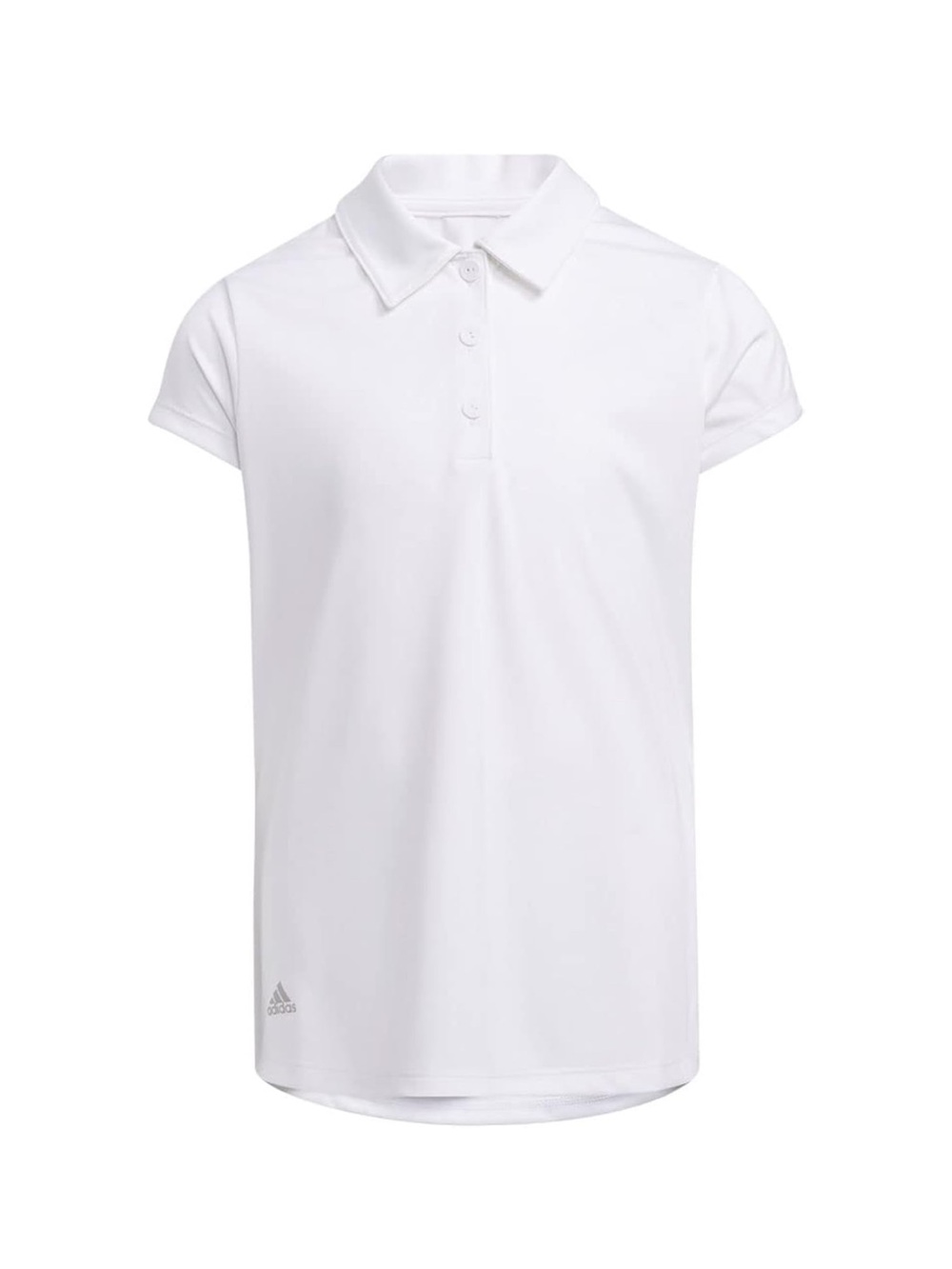 adidas White Girls Performance Polo Top size large